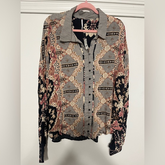 Free People Multicolor Button Down Shirt - Picture 5 of 8